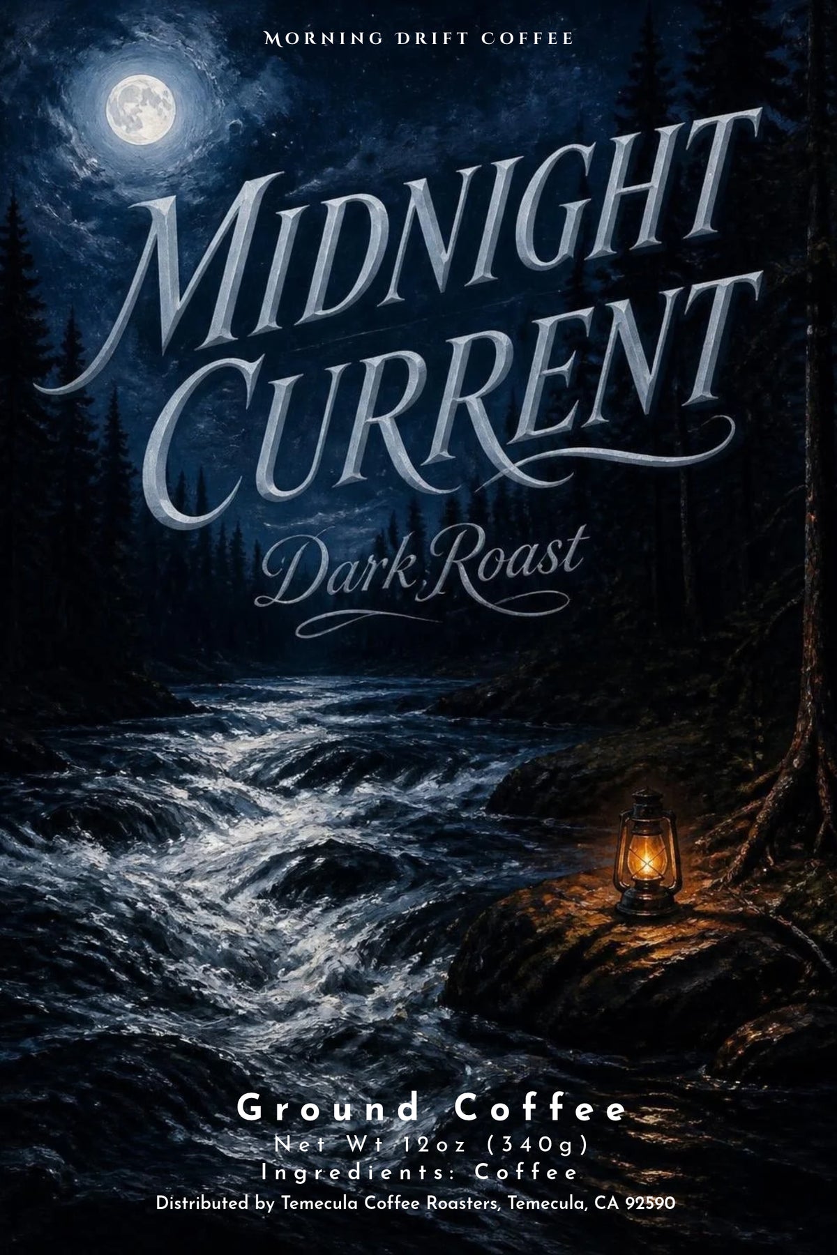 Midnight Current (Dark Roast) - Steady strength, below the surface.