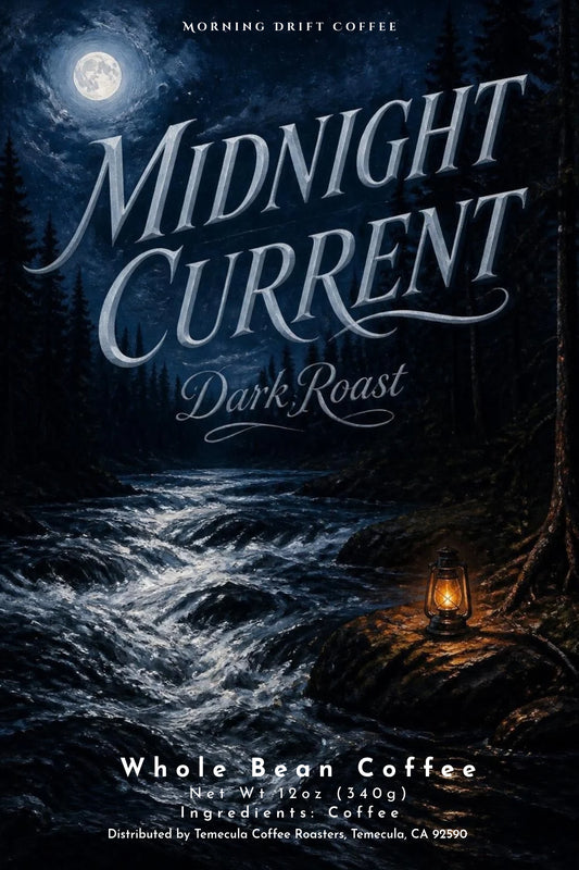 Midnight Current (Dark Roast) - Steady strength, below the surface.