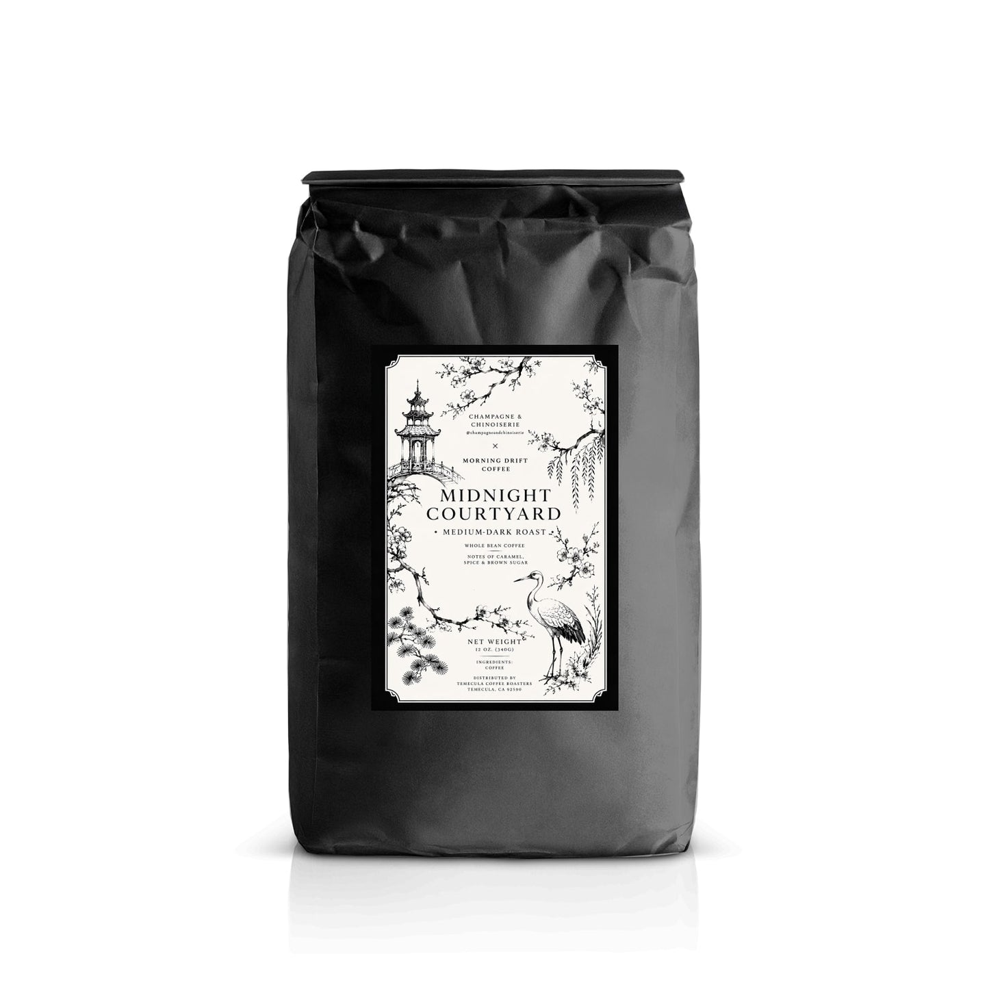 Midnight Courtyard (Medium-Dark Roast) - A Morning Drift × Champagne & Chinoiserie Collaboration